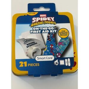 Marvel Spidey and His Amazing Friends 21pc First Aid Kit Tin Smart Care 88897